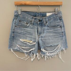 Rag & Bone Denim Distressed Jeans Shorts Size 24
